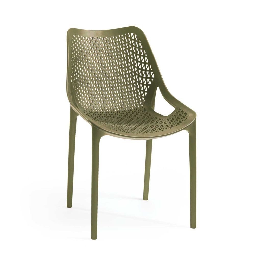 55955.jpg Sedia Bilros polipropilene verde oliva set 4 pezzi - immagine 1