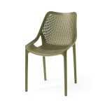Sedia Bilros polipropilene verde oliva set 4 pezzi - immagine 2
