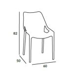 Sedia Bilros polipropilene verde oliva set 4 pezzi - immagine 3