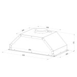 Cappa integrata sottopensile Samet Gruppo70 luce led 3 livelli velocità 70 cm. pannello verniciato inox classe D - immagine 4