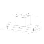 Cappa integrata sottopensile Samet Kripto90 luce led 3 livelli velocità 90 cm. colore nero classe D - immagine 5