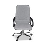 Poltrona da ufficio CR106H in tessuto grigio e base cromata - immagine 3