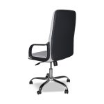 Poltrona da ufficio CR106H in tessuto grigio e base cromata - immagine 7