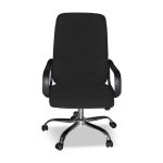 Poltrona da ufficio CR106H in tessuto nero e base cromata - immagine 3