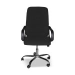 Poltrona da ufficio CR106H in tessuto nero e base cromata - immagine 5