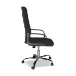 Poltrona da ufficio CR106H in tessuto nero e base cromata - immagine 6