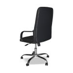 Poltrona da ufficio CR106H in tessuto nero e base cromata - immagine 7