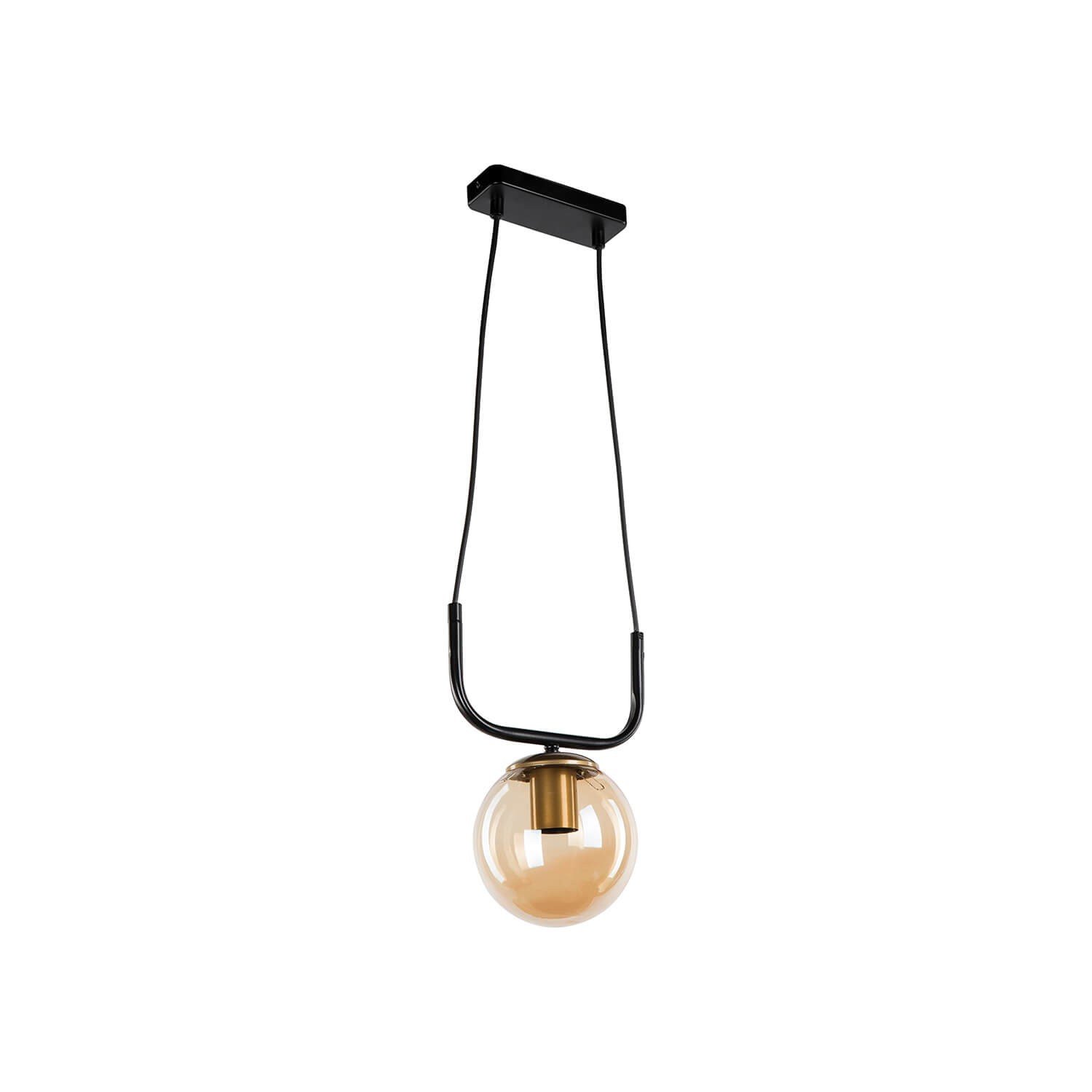 56675.jpg Lampada da soffitto Terena ASZ1422 in metallo nero con 1 portalampada - immagine 1
