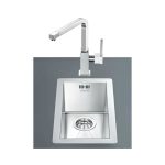 Lavello Smeg VQ20 una vasca 26.7x46.4 cm filotop inox
