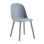 Sedia Opale in polipropilene 55.5x44xH80 cm colore grigio scuro set 4 pezzi - immagine 2