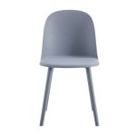 Sedia Opale in polipropilene 55.5x44xH80 cm colore grigio scuro set 4 pezzi - immagine 3