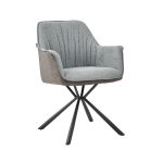 Sedia imbottita Comet con retro elephant e seduta grigia set 2 pezzi - immagine 2