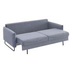 Divano letto Fly in Twist 18 grigio chiaro con piedi neri - immagine 3