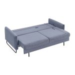 Divano letto Fly in Twist 18 grigio chiaro con piedi neri - immagine 6
