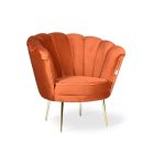 Poltrona Orel in velluto arancio Riviera 09 - immagine 2