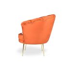 Poltrona Orel in velluto arancio Riviera 09 - immagine 3