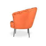 Poltrona Orel in velluto arancio Riviera 09 - immagine 6