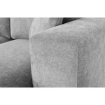 Divano letto Lilo con penisola e 2 pouf reversibile in tessuto Vardo G1310 grigio chiaro - immagine 7