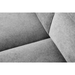 Divano letto Lilo con penisola e 2 pouf reversibile in tessuto Vardo G1310 grigio chiaro - immagine 8