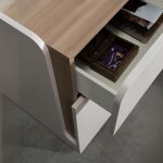 Camera da letto Loana con letto imbottito contenitore e armadio 6 ante con specchi colore cashmere biscotto - immagine 4