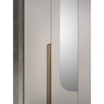 Camera da letto Loana con letto imbottito contenitore e armadio 6 ante con specchi colore cashmere biscotto - immagine 6