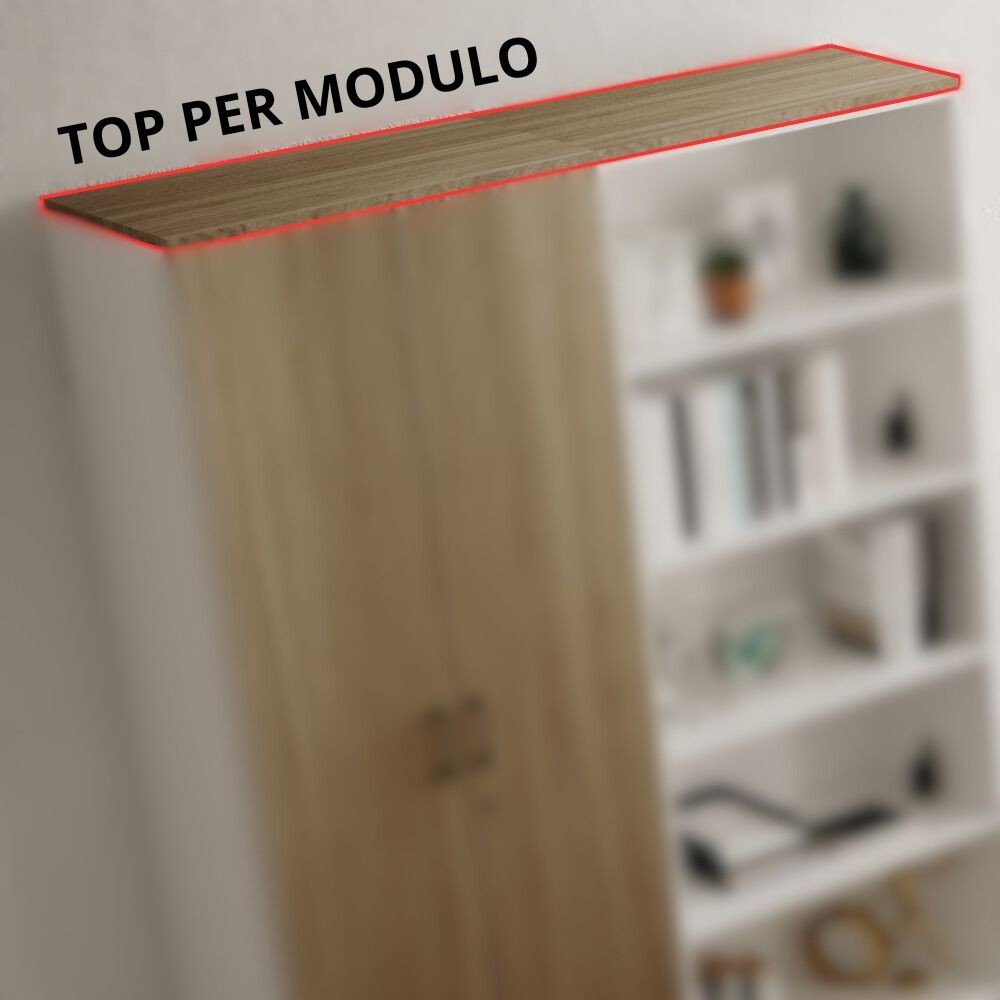 58530.jpg Top 180x45 per modulo ufficio Ibisco noce naturale - immagine 1