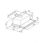 Cappa integrata sottopensile Tecnowind Slim 90 luce a led 3 livelli velocità 90 cm verniciata grigio con frontalino inox - immagine 2