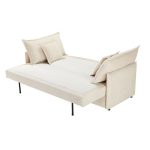 Divano letto Ghide con contenitore colore panna 217x86x95 cm. - immagine 7