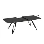 Tavolo allungabile Merkur con top e gambe colore nero - immagine 4