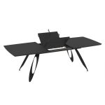 Tavolo allungabile Merkur con top e gambe colore nero - immagine 5