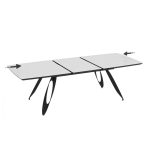 Tavolo allungabile Merkur con top bianco frassinato e gambe colore nero - immagine 5