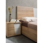 Camere da letto Fadri colore calce grigio chiaro e rovere miele - immagine 6