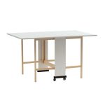 Tavolo salvaspazio Trio pieghevole 140x90x78 cm colore bianco frassinato - immagine 4