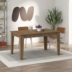 Tavolo allungabile Tolmen hitit noce140x80 allungabile a 190 cm. - immagine 2