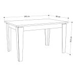 Tavolo allungabile Tolmen hitit noce140x80 allungabile a 190 cm. - immagine 6
