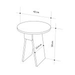 Tavolino da salotto Chen 50x42x23.4 cm. colore bianco - immagine 5