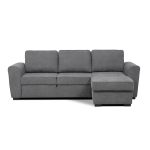 Divano letto corner reversibile Aston con contenitore in tessuto C1705 Ash grigio - immagine 2
