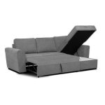 Divano letto corner reversibile Aston con contenitore in tessuto C1705 Ash grigio - immagine 4