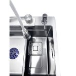 Lavello incasso SA3541 una vasca 75x45 cm. completo di accessori colore inox - immagine 5