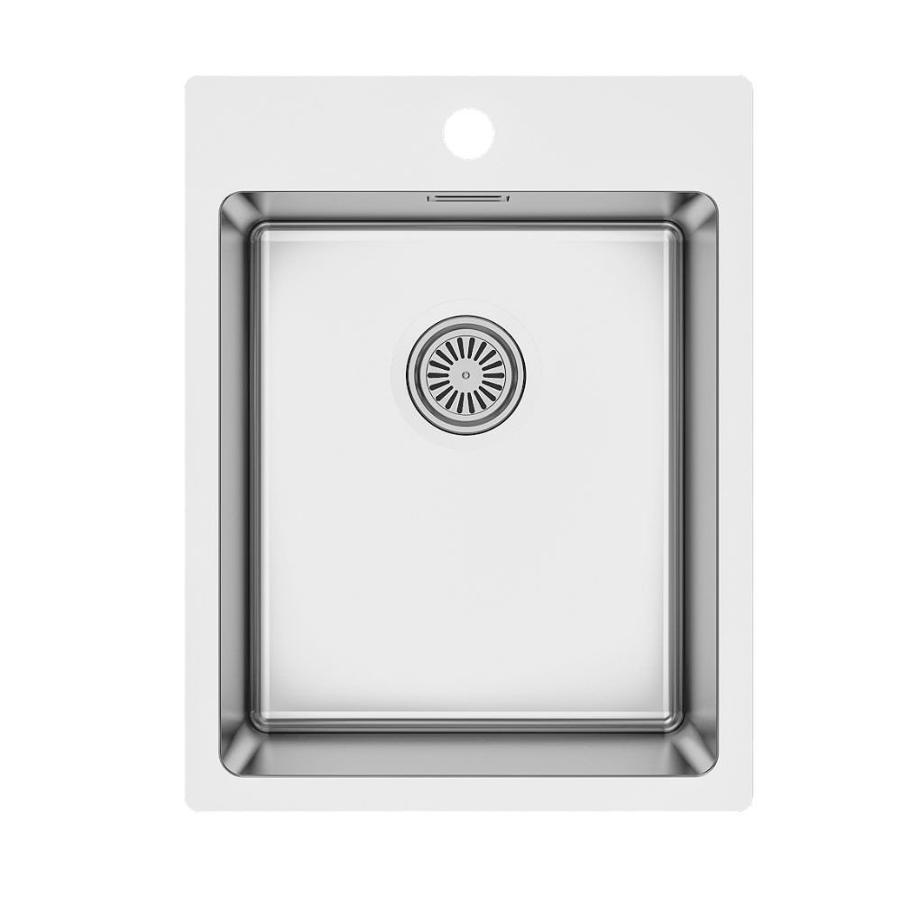 61304.jpg Lavello da incasso SA349 1 vasca 39x50.5 cm. inox - immagine 1