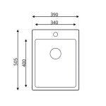 Lavello da incasso SA349 1 vasca 39x50.5 cm. inox - immagine 3