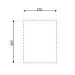 Lavello da incasso SA349 1 vasca 39x50.5 cm. inox - immagine 4