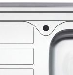 Lavello da appoggio SA46 due vasche con gocciolatoio sinistro 120x60cm. inox - immagine 5