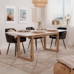 Tavolo allungabile New Denver50 con allunga da 40 cm. in bianco e rovere 160x90x75Hcm. - immagine 2