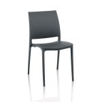 Sedia Curtis polipropilene antracite design ergonomico certificate CATAS Made in Italy set 4 pezzi