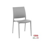 Sedia Curtis polipropilene antracite design ergonomico certificate CATAS Made in Italy set 4 pezzi - immagine 4