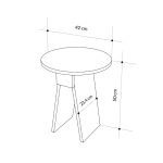 Tavolino da salotto Chen H 50x42x23.4 cm. colore carrara effetto marmo - immagine 4