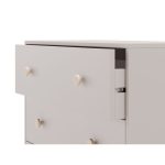Cassettiera Enola in legno massiccio con 3 cassetti beige e gambe pino - immagine 5