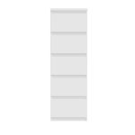 Cassettiera Morgan 5 cassetti 41.8 x 42.2 x H 128 cm. colore bianco opaco - immagine 4