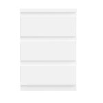 Cassettiera Morgan 3 cassetti 41.8 x H 61.5 x 32.2 cm colore bianco - immagine 3